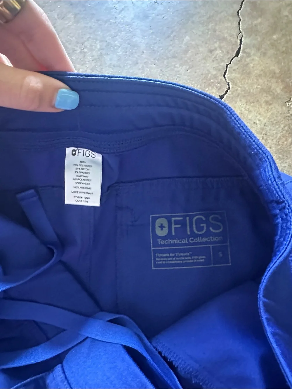 Figs Cobalt Blue Cargo Jogger Pants for Men